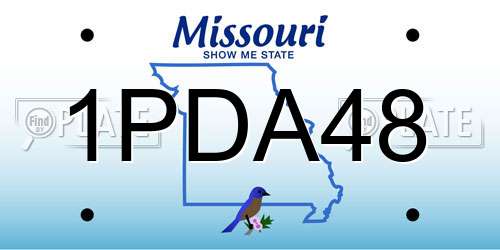 1PDA48 Missouri License Plate