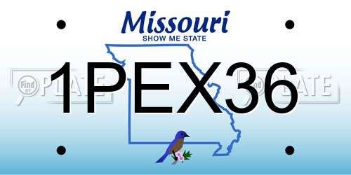 1PEX36 Missouri License Plate