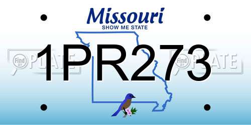 1PR273 Missouri License Plate