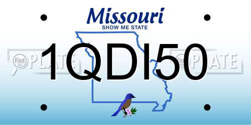 1QDI50 Missouri License Plate
