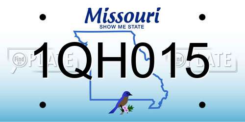 1QH015 Missouri License Plate