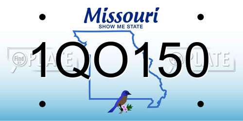 1QO150 Missouri License Plate