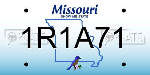 1R1A71 Missouri License Plate