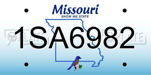 1SA6982 Missouri License Plate