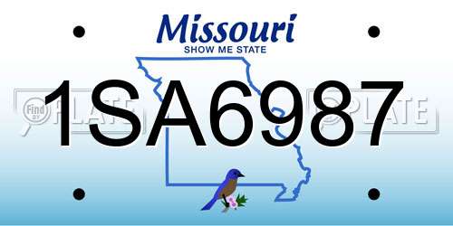 1SA6987 Missouri License Plate