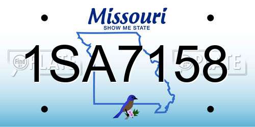 1SA7158 Missouri License Plate
