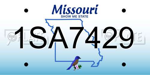 1SA7429 Missouri License Plate