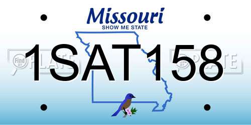 1SAT158 Missouri License Plate
