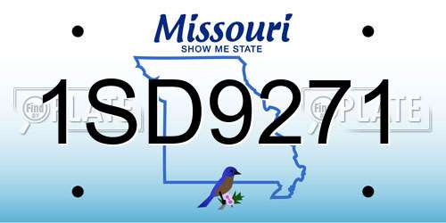 1SD9271 Missouri License Plate