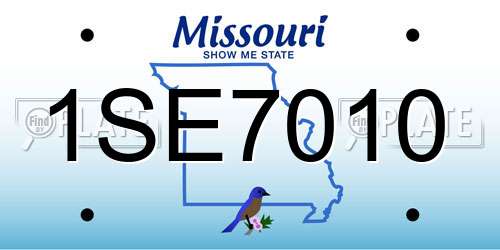 1SE7010 Missouri License Plate