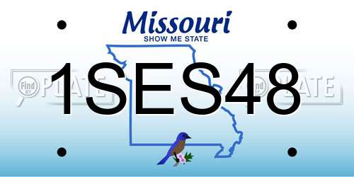 1SES48 Missouri License Plate