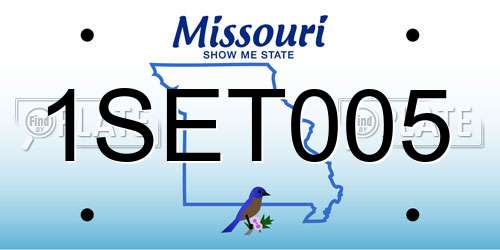 1SET005 Missouri License Plate