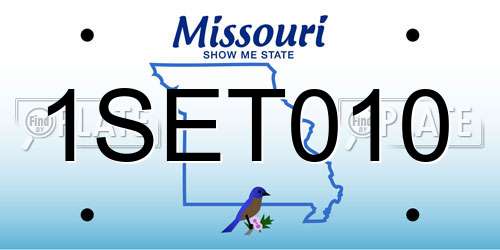 1SET010 Missouri License Plate