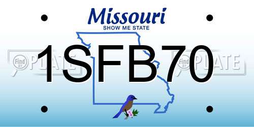 1SFB70 Missouri License Plate