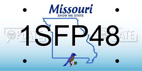 1SFP48 Missouri License Plate