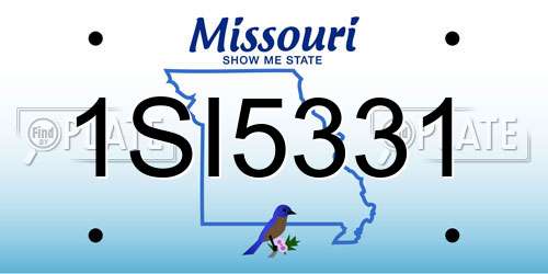 1SI5331 Missouri License Plate
