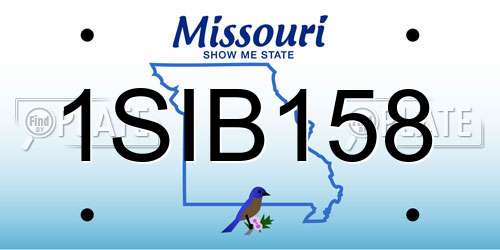 1SIB158 Missouri License Plate