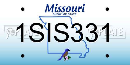 1SIS331 Missouri License Plate