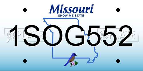 1SOG552 Missouri License Plate