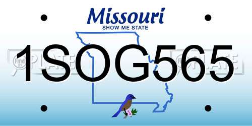 1SOG565 Missouri License Plate