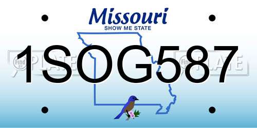 1SOG587 Missouri License Plate