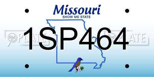 1SP464 Missouri License Plate