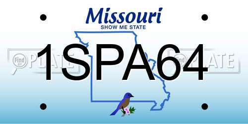 1SPA64 Missouri License Plate