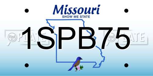 1SPB75 Missouri License Plate