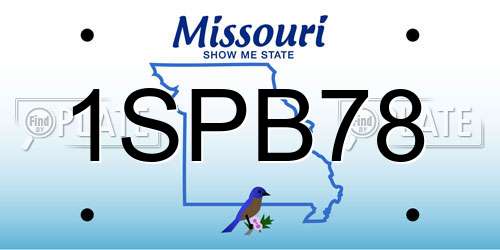 1SPB78 Missouri License Plate