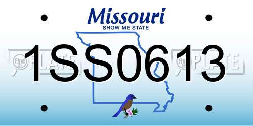 1SS0613 Missouri License Plate