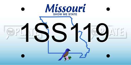 1SS119 Missouri License Plate