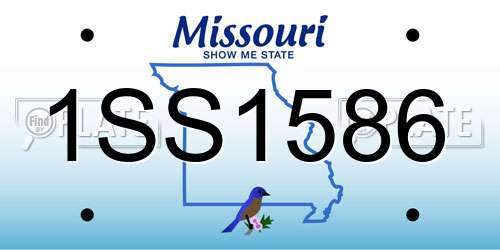1SS1586 Missouri License Plate