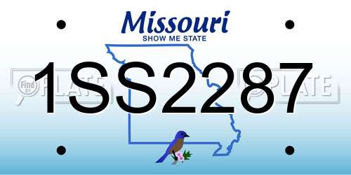 1SS2287 Missouri License Plate