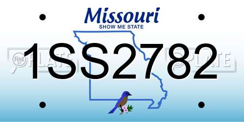 1SS2782 Missouri License Plate
