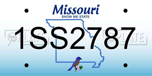 1SS2787 Missouri License Plate
