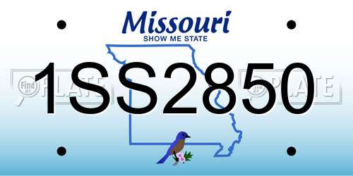 1SS2850 Missouri License Plate