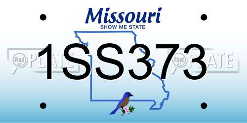 1SS373 Missouri License Plate