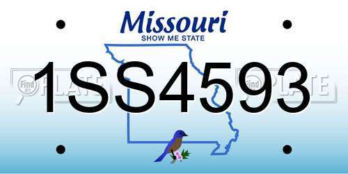 1SS4593 Missouri License Plate