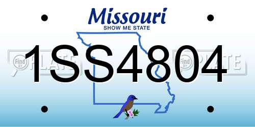 1SS4804 Missouri License Plate