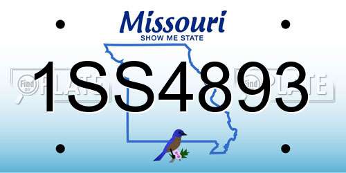 1SS4893 Missouri License Plate