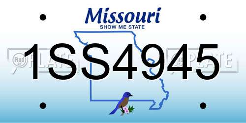 1SS4945 Missouri License Plate
