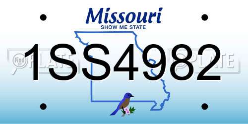 1SS4982 Missouri License Plate
