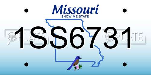 1SS6731 Missouri License Plate