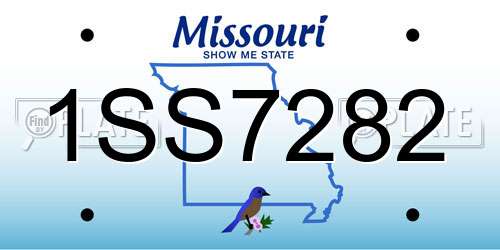 1SS7282 Missouri License Plate