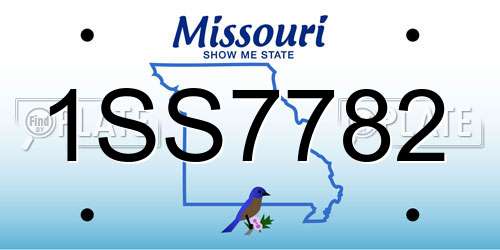 1SS7782 Missouri License Plate