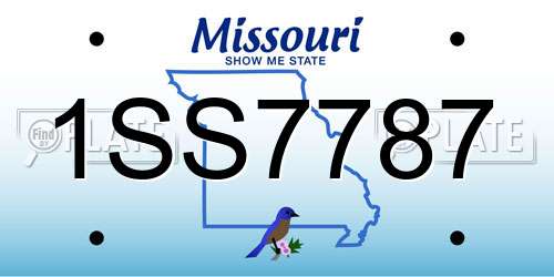 1SS7787 Missouri License Plate