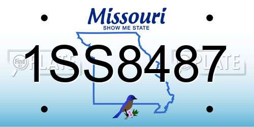 1SS8487 Missouri License Plate