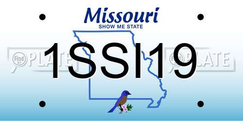 1SSI19 Missouri License Plate