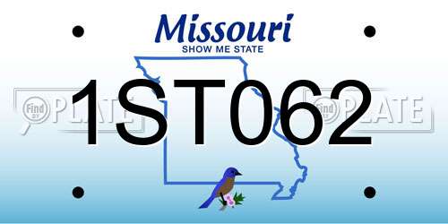 1ST062 Missouri License Plate