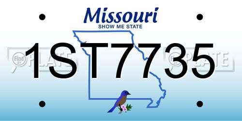 1ST7735 Missouri License Plate
